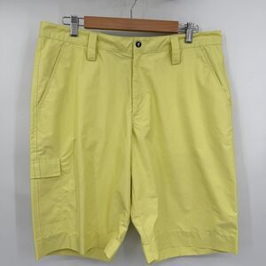 J.Lindeberg Yellow Lightweight Future Sports Performance Golf Shorts Size 34